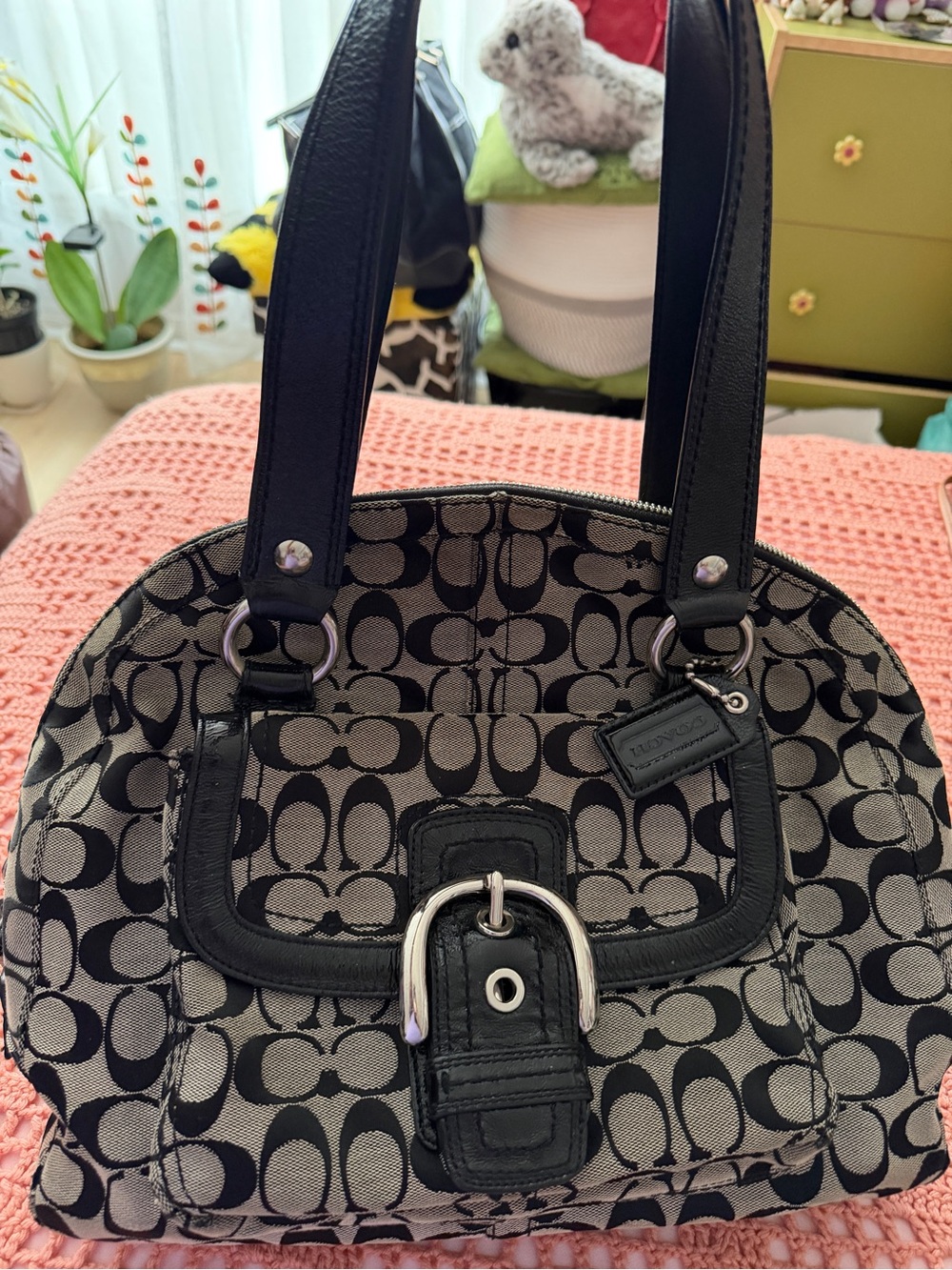 vintage Coach Soho Signature jacquard satchel, from the mid-2000s/Y2K era